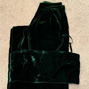 Velvet Green Two-Piece Set